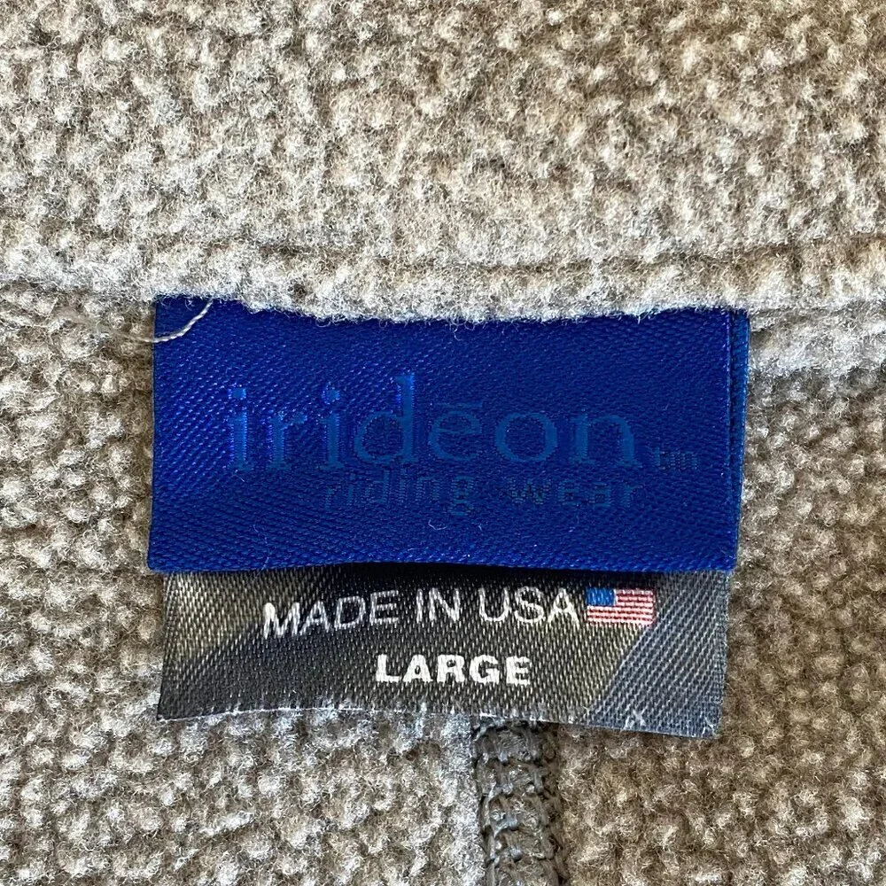 Irideon Brown Fleece Riding Vest Large USA Made